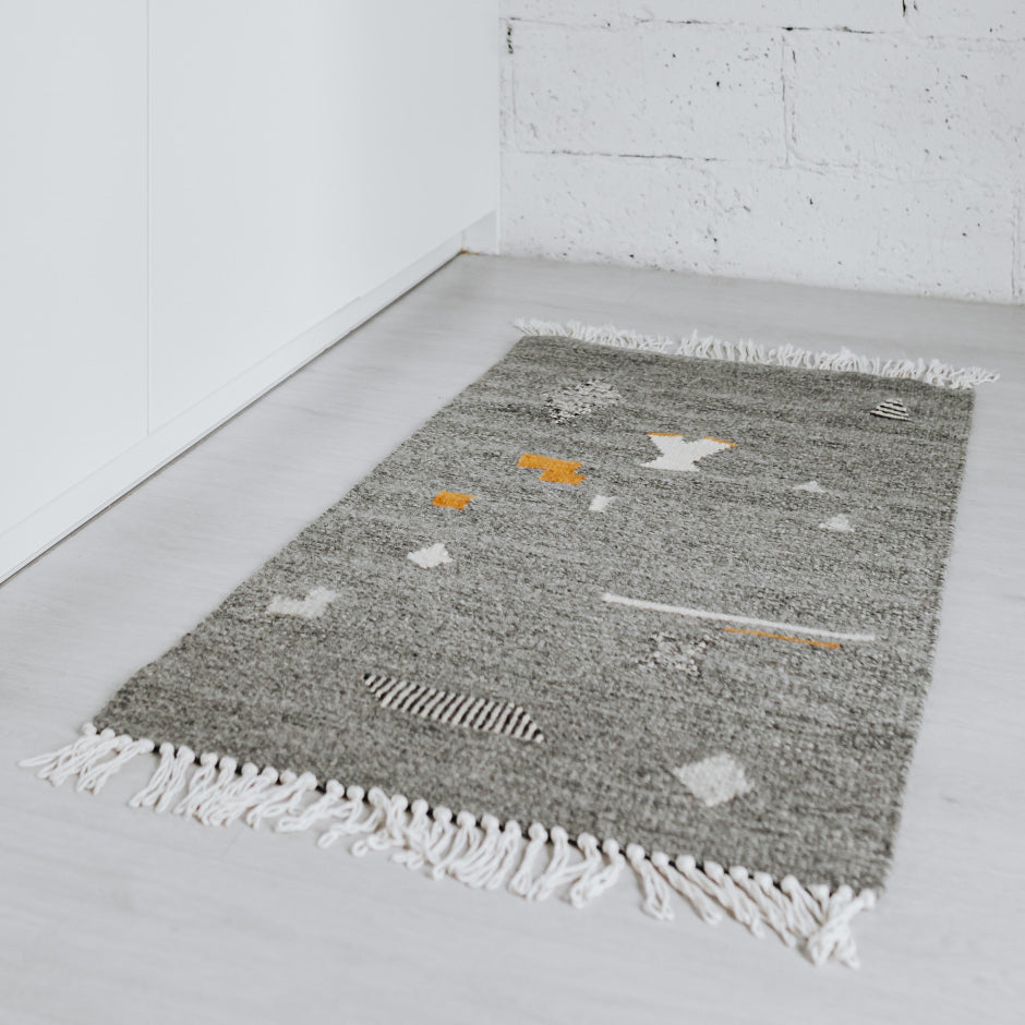 Kilim wełniany RANDOM SHAPES szary image 6
