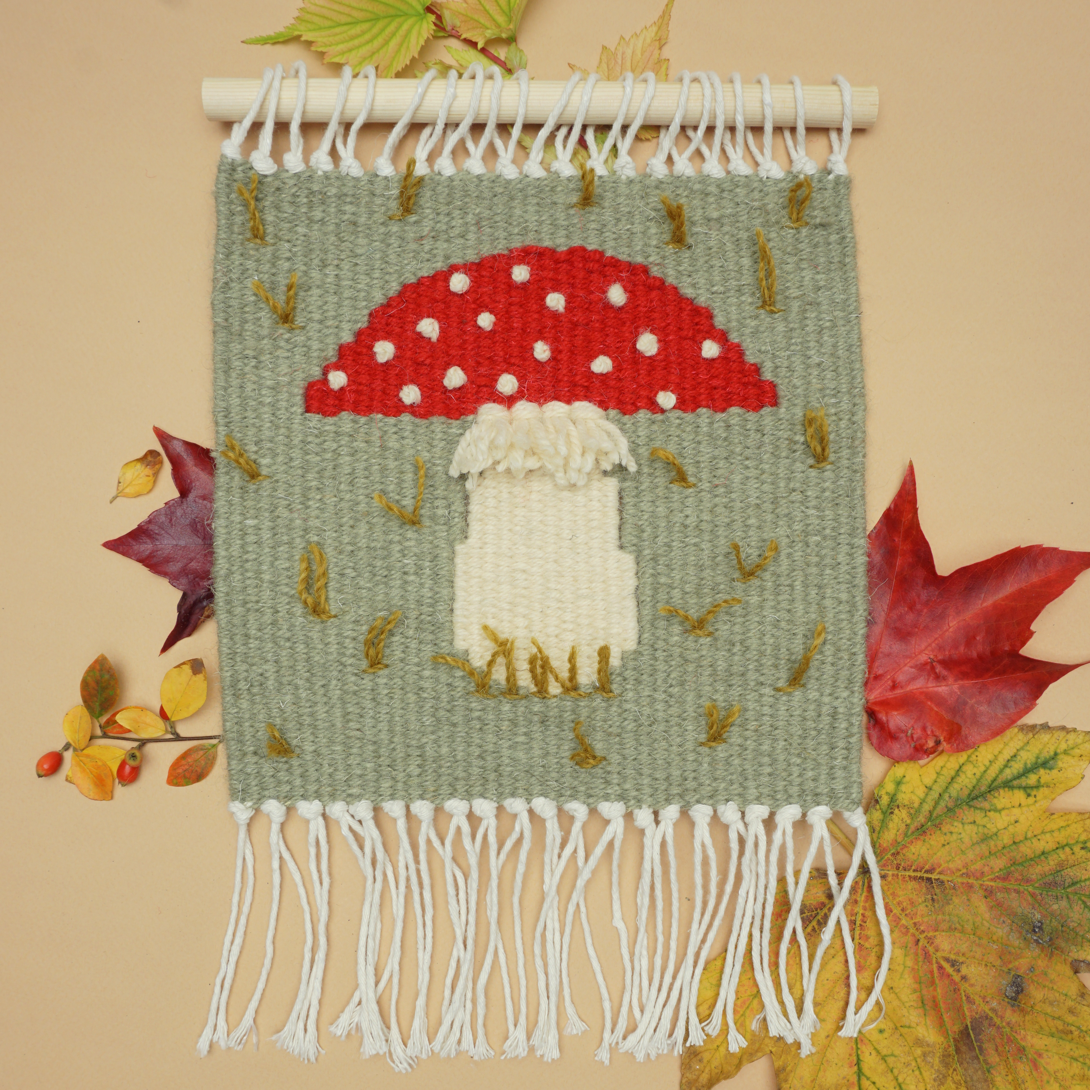 Zestaw do tkania makatek – kilim GRZYBEK DIY image 2