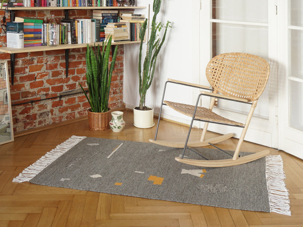 Kilim wełniany RANDOM SHAPES szary image 4