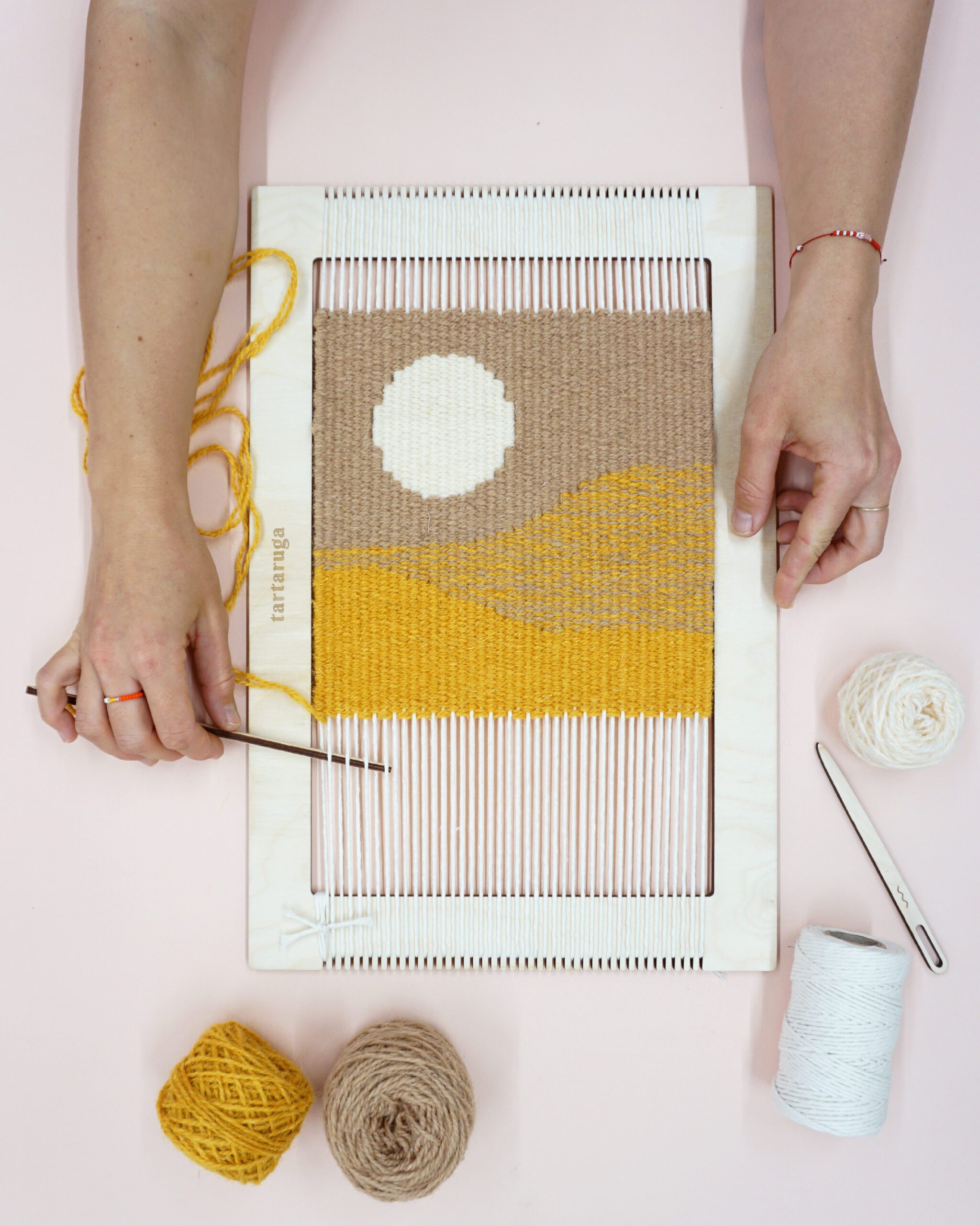 Zestaw do tkania makatek - kilim SŁOŃCE DIY image 4
