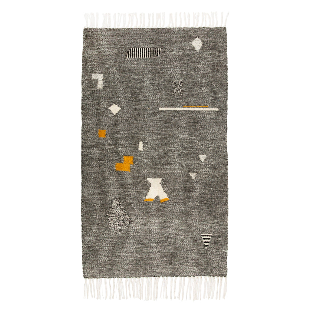 Kilim wełniany RANDOM SHAPES szary image 0