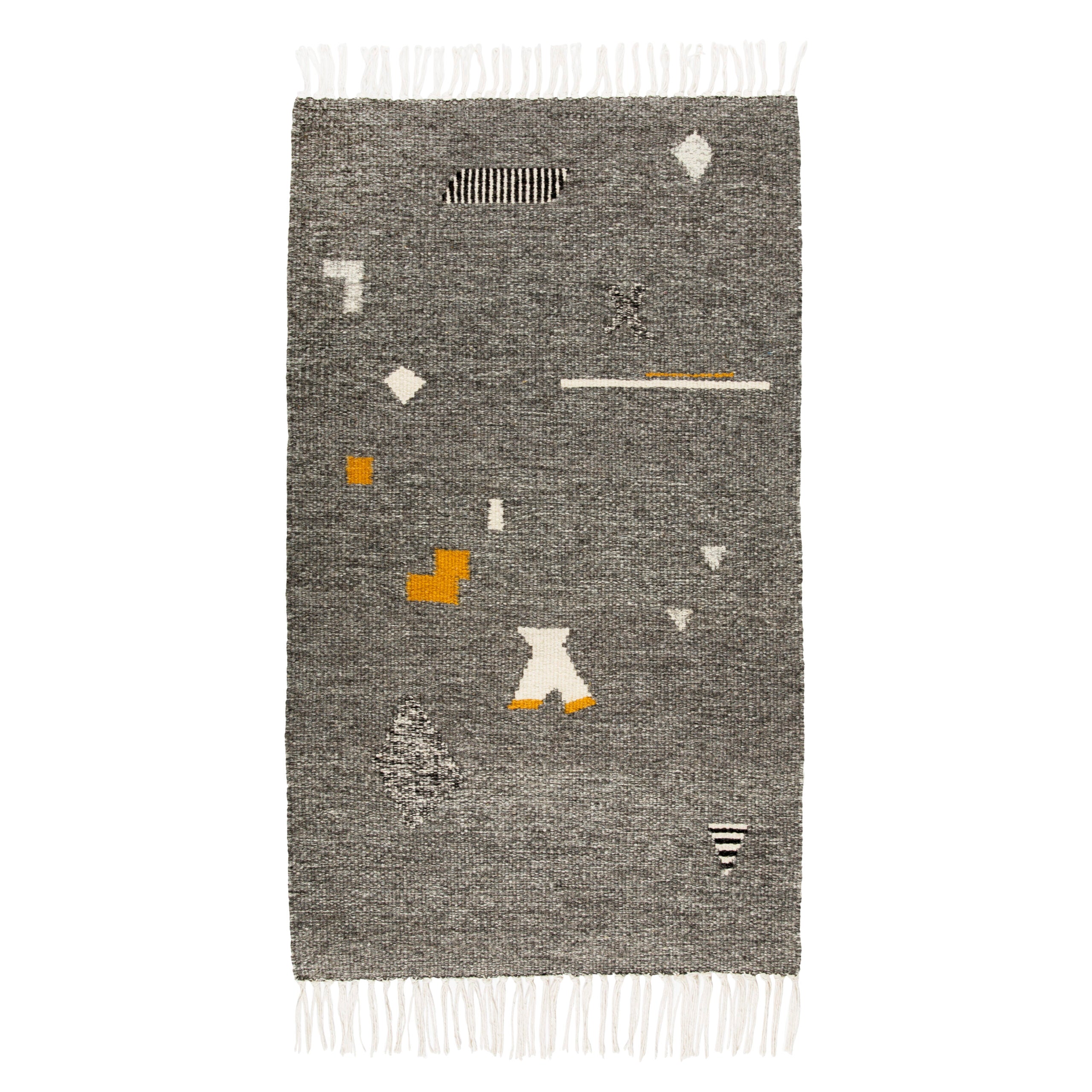 Kilim wełniany RANDOM SHAPES szary image 0