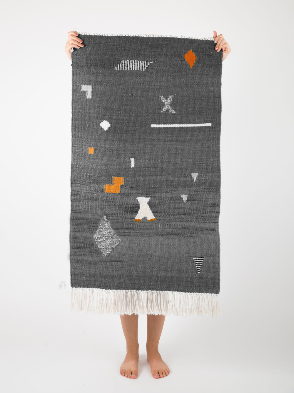 Kilim wełniany RANDOM SHAPES szary image 8